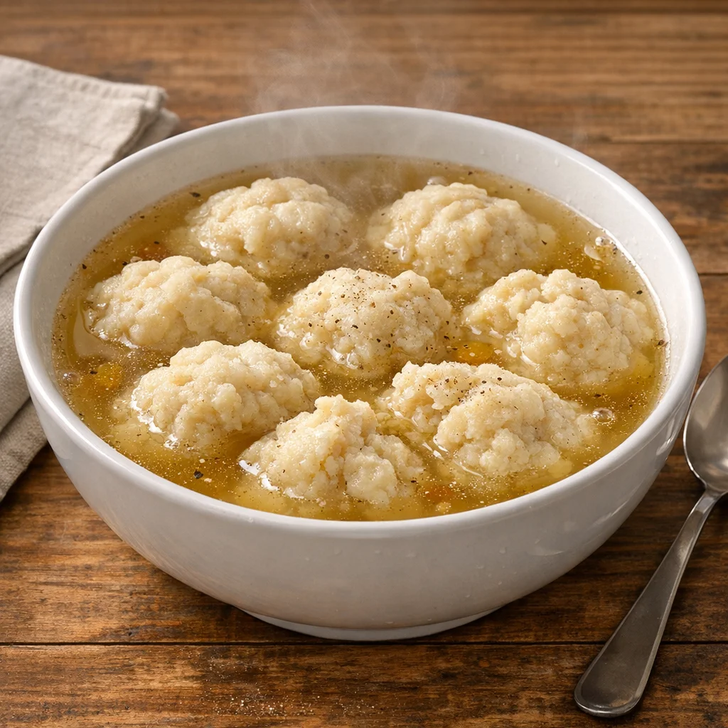 Dumplings - Light, tender dumplings made from a simple dough and dropped into boiling broth for a comforting addition to soups and stews. Ready with minimal ingredients and effort.