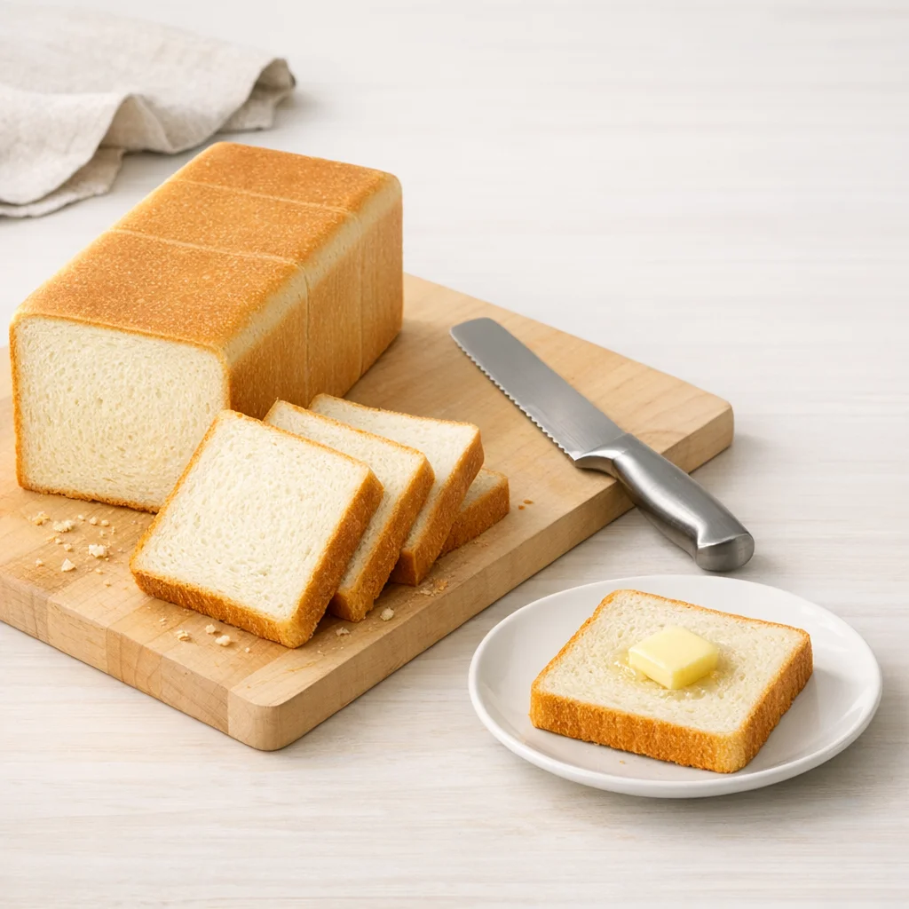 Pullman Pan White Bread - Soft, tender white sandwich bread baked in a Pullman pan to achieve perfectly square slices. This classic recipe yields a loaf with a fine crumb, delicate crust, and is ideal for sandwiches or toast.